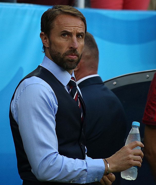 Gareth Southgate, CT dell'Inghilterra, che batte l'Iran all'esordio ai mondiali di Qatar 2022