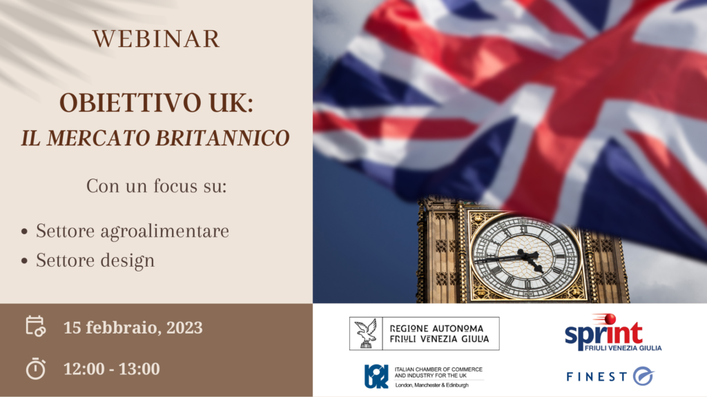 Obiettivo Uk: il mercato britannico, il nuovo webinar Icciuk