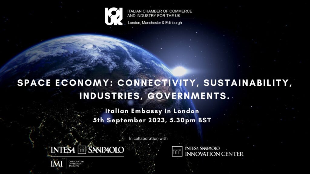 Il 5 settembre, all'Ambasciata d'Italia a Londra, Intesa Sanpaolo innovation Center presenta il suo ultimo rapporto "Space Economy: Connectivity, Sustainability, Industries, Governments" curato da Luigi Ruggerone.